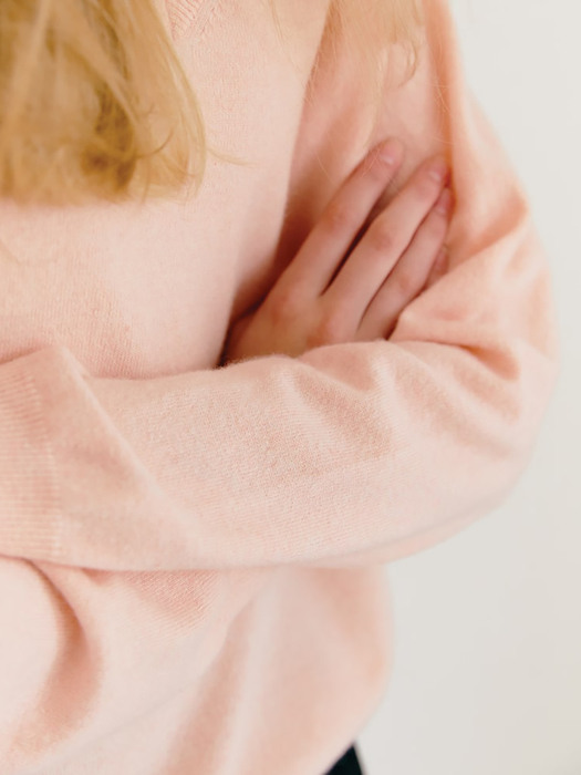 [soma] Vneck Knit Pullover Light Pink