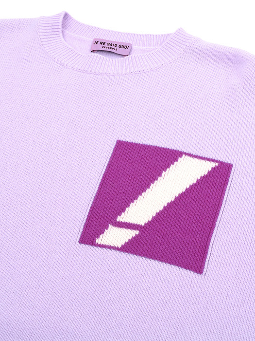 OH! INTARSIA PULLOVER_HINT OF VIOLET