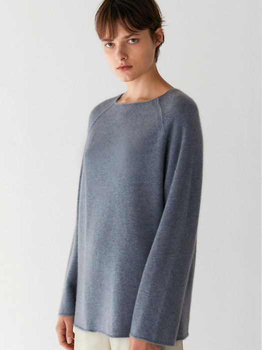 round neck raccoon knit