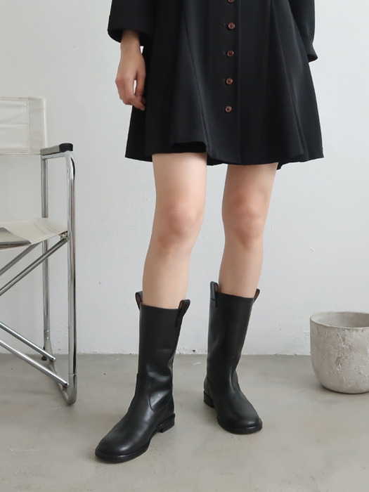 [단독]IS1295_Leather half boots (6color)