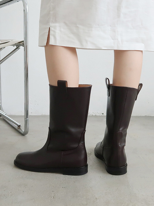 [단독]IS1295_Leather half boots (6color)