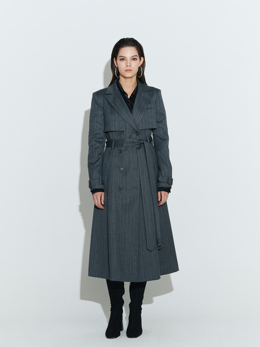 The Boss tailored trench coat [Light Grey]