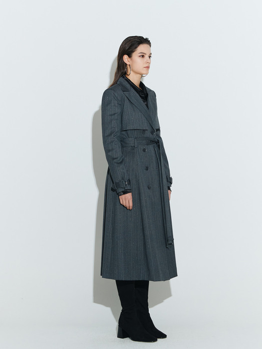 The Boss tailored trench coat [Light Grey]