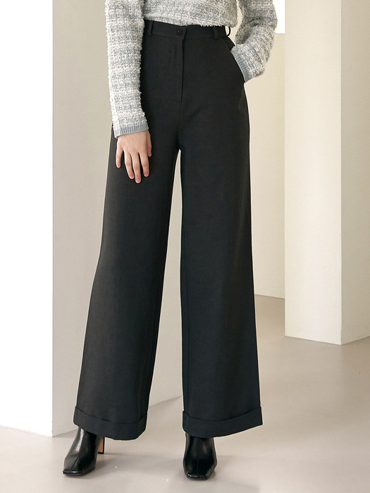 j853 roll-up pants (charcoal)