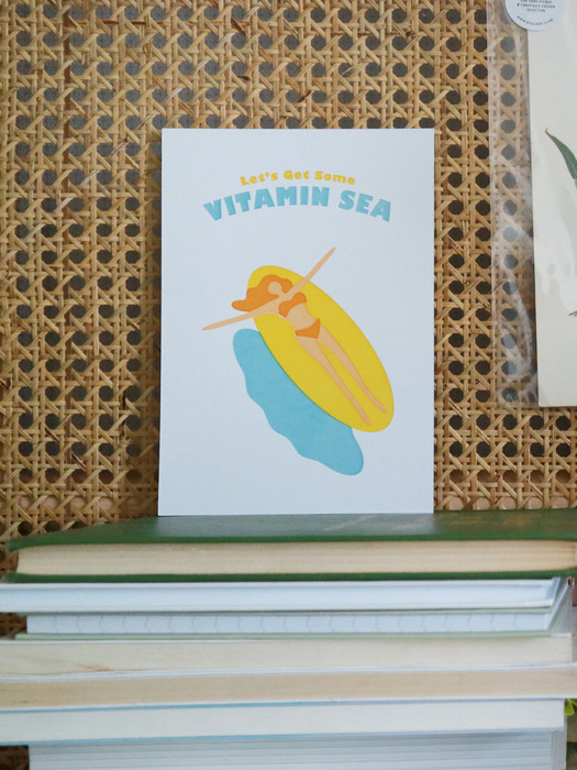 vitmamin sea 비타민씨 레터프레스 라지 카드