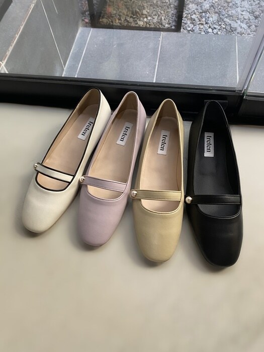 [단독]Leather Mary-Jane Flats(4 colors)