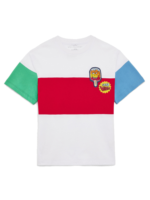 22SS 키즈 여성 컬러블록 티셔츠 8Q8MJ1 Z0168 101MC