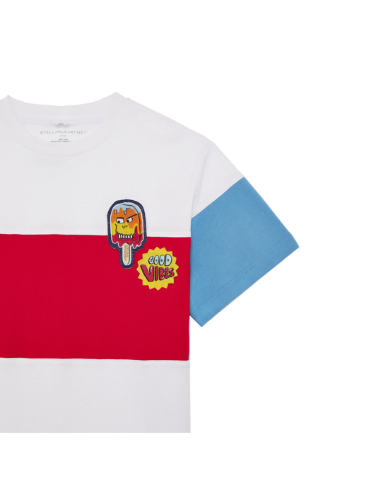22SS 키즈 여성 컬러블록 티셔츠 8Q8MJ1 Z0168 101MC