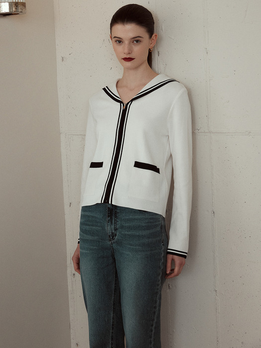 Sailor Collar Cardigan