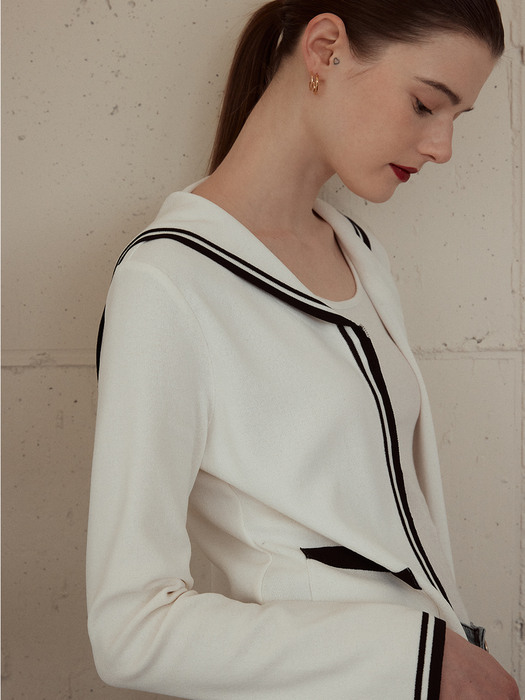 Sailor Collar Cardigan