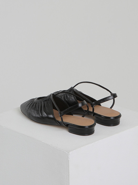 French ballet shoes Glossy Black