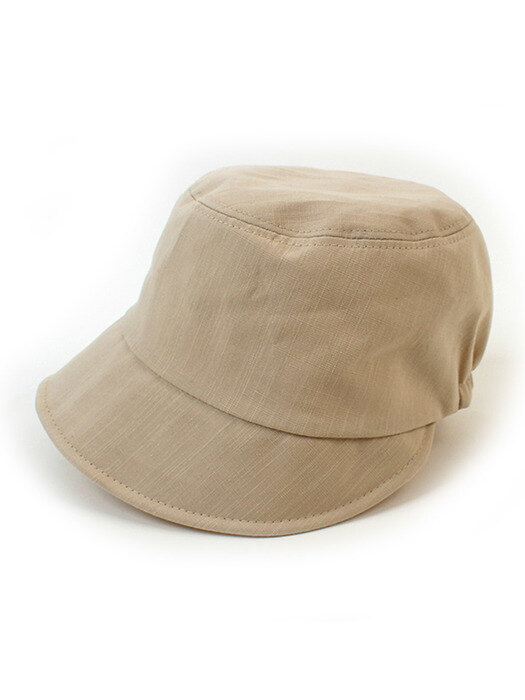 Linen Backopen Beige Drop Bucket Hat 버킷햇