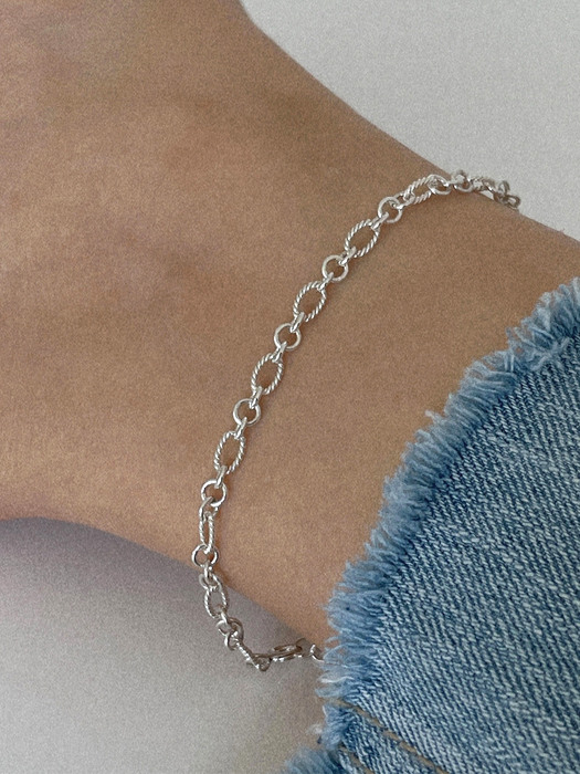 silver925 lace anklet