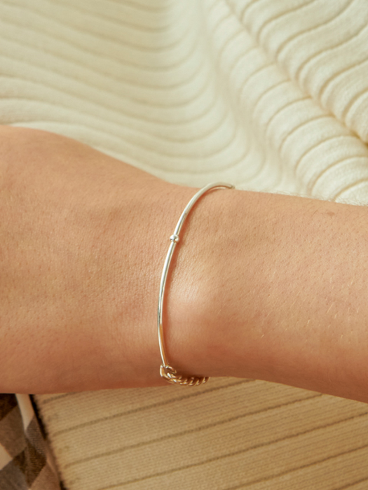 Organic line Silver Bracelet Ib184 [Silver]