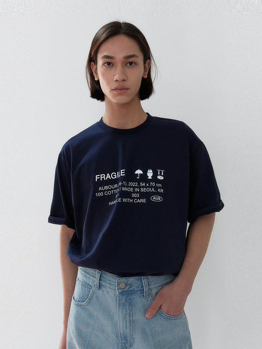 fragile t-shirts (navy)