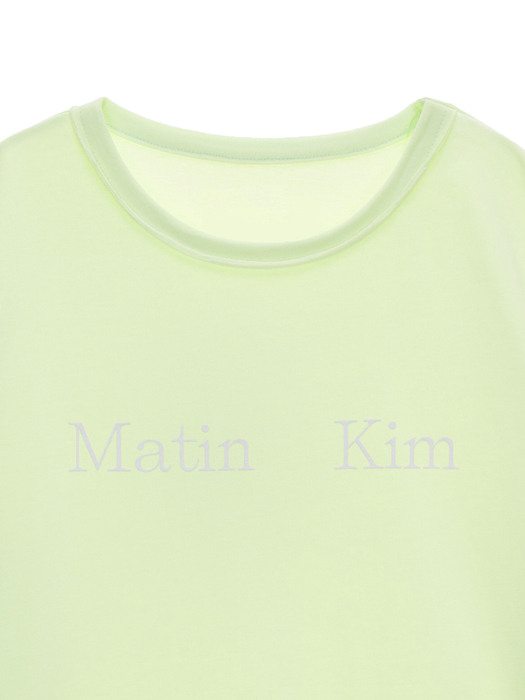 MATIN KIM LOGO T-SHIRT IN GREEN