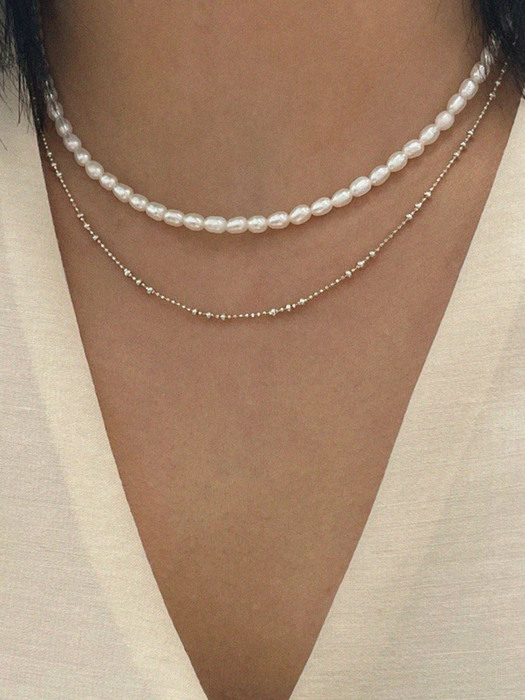 [2SET] silver925 issue/ette necklace