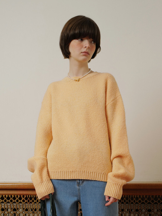 Dia Textured Sweater (Apricot)