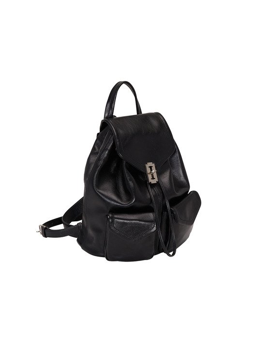 Occam Doux Double pocket Backpack M (오캄 두 더블 포켓 백팩 미듐) Black