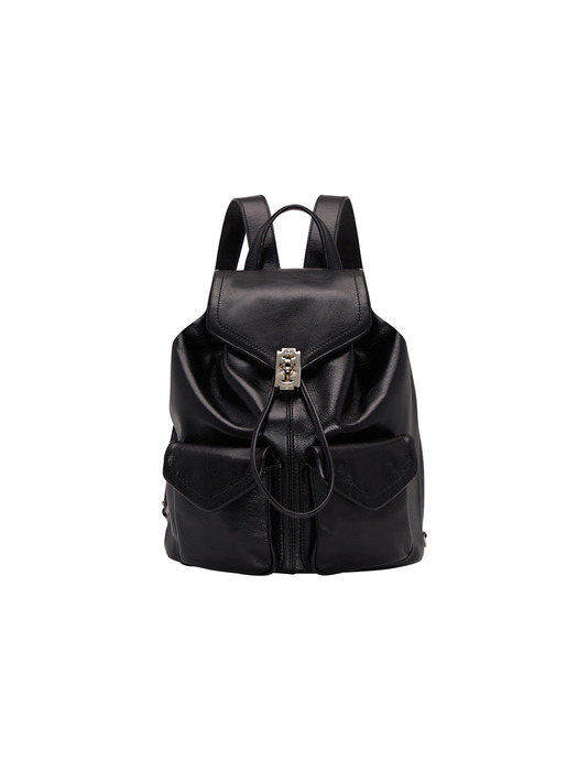 Occam Doux Double pocket Backpack M (오캄 두 더블 포켓 백팩 미듐) Black