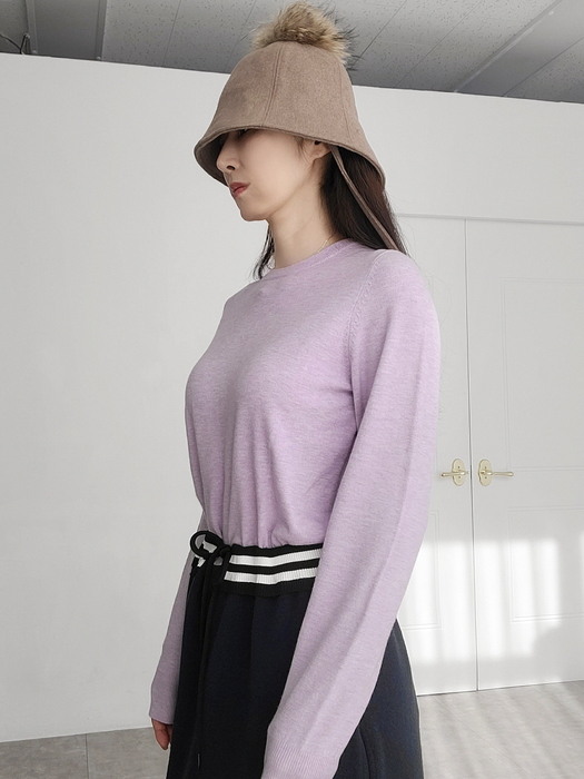 미드나잇 퍼플- 믹스니트 스포티 원피스 Purple Midnight Knit dress