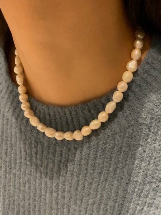 [SILVER925] Baroque pearl necklace
