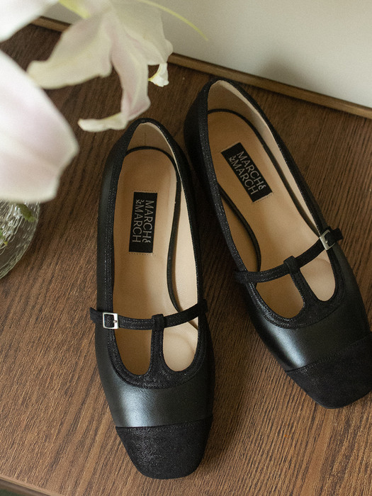 DELIA - Romantic Strap Loafer / Starry Black