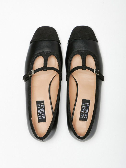 DELIA - Romantic Strap Loafer / Starry Black