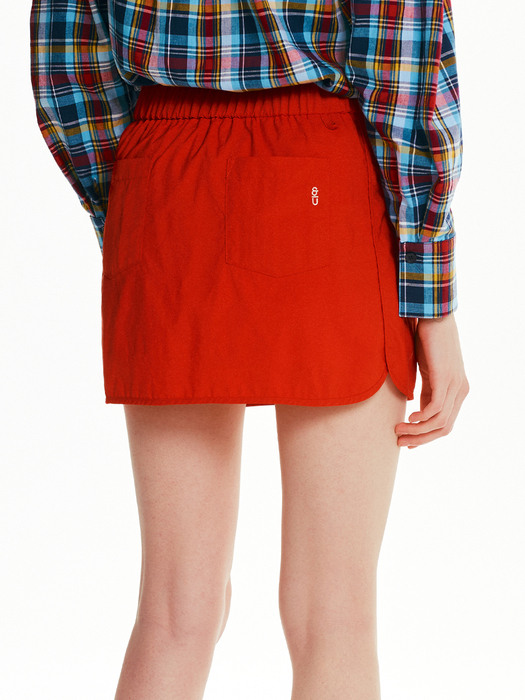 LAZIO Banding mini skirt (Red)
