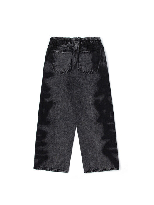 BBD Side Sprayed Custom Wide Denim Pants (Vintage Black)