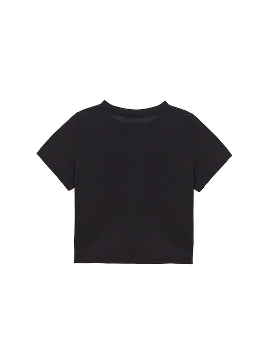 MATIN EMBROIDERY LOGO CROP TOP IN BLACK