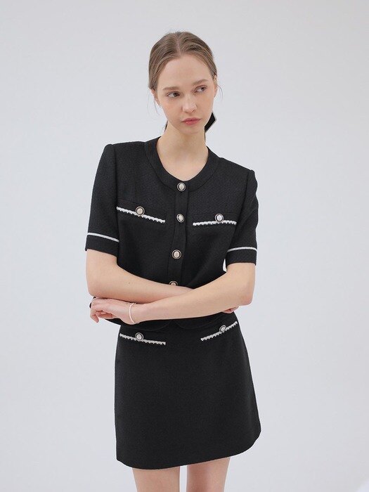 Black And White Coloring Mini Skirt NEW3MSC02