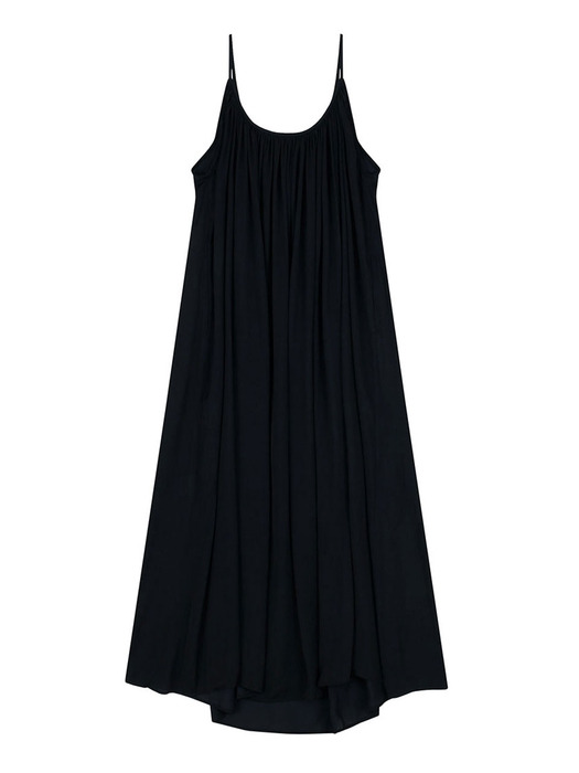 [SS24] GATHERED DRESS (BLACK)