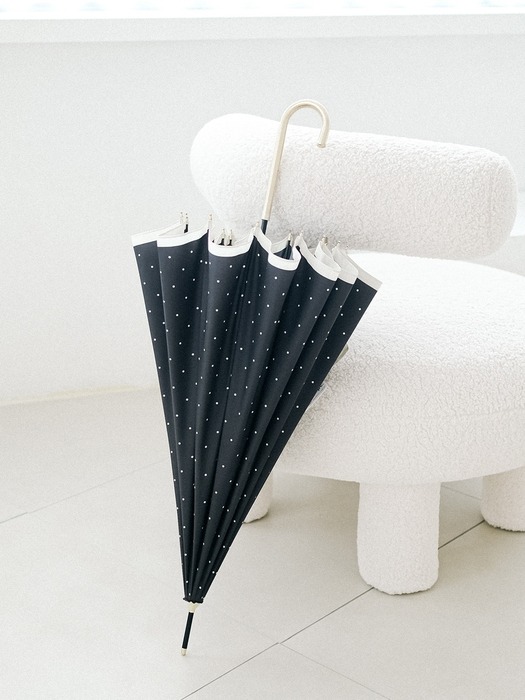 Wpc.우산 살대16개 튼튼한 핀도트 장우산 3923-06-001