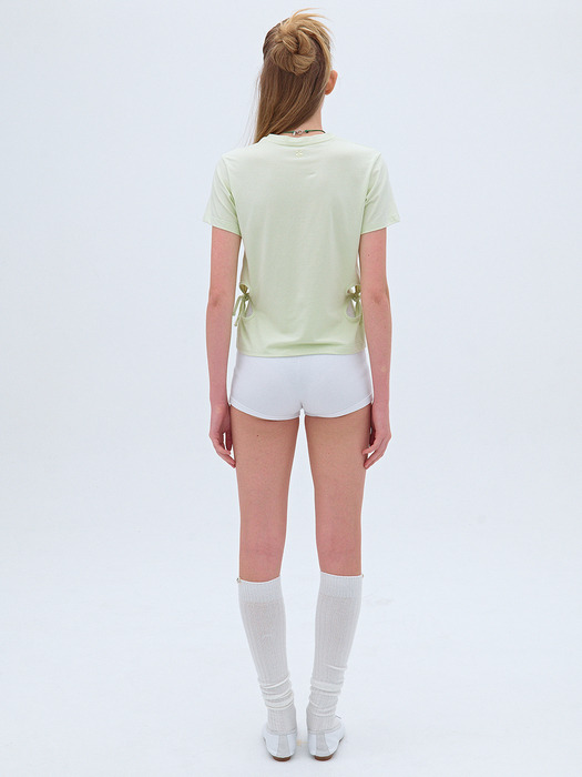 Mardi x QDRY Side Flower T-shirt  Lime