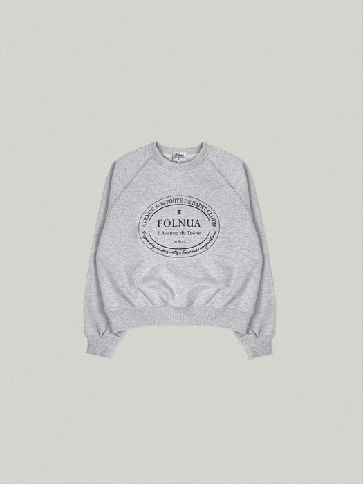 AVENUE RAGLAN SWEAT SHIRT [GRAY]