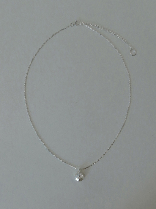 bumpy thin chain necklace - silver
