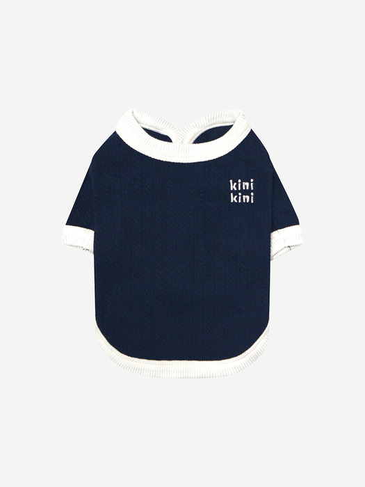 KINI TWISTED LOGO CARDIGAN-NAVY(가디건)