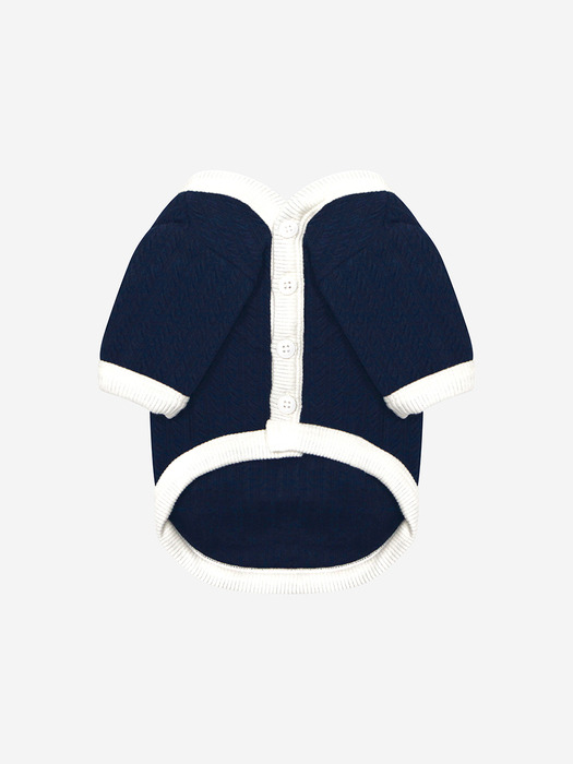 KINI TWISTED LOGO CARDIGAN-NAVY(가디건)