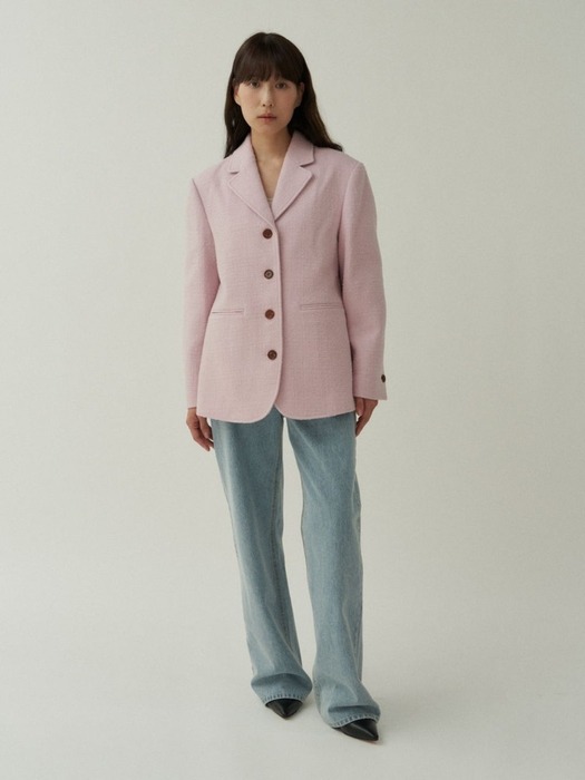 Cemnent Wool Jacket [Pink]