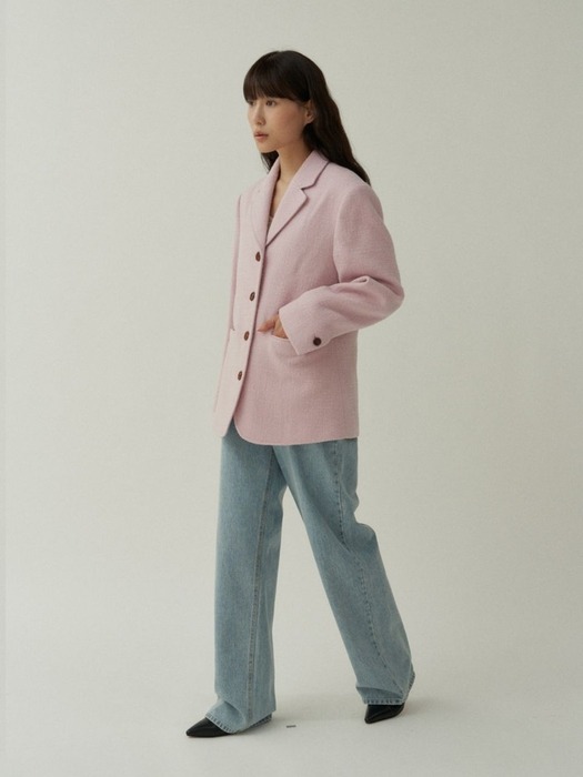 Cemnent Wool Jacket [Pink]
