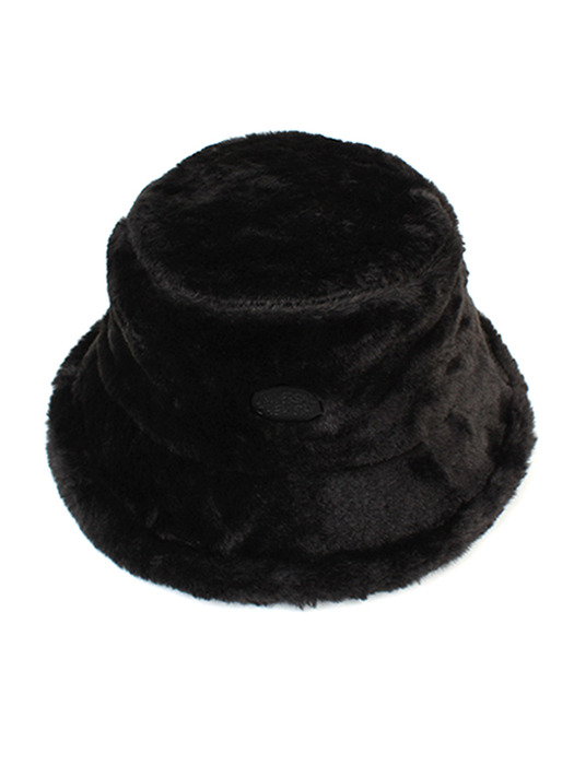 Fur Black Bucket Hat 버킷햇