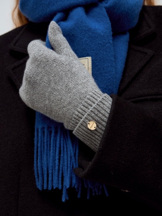 [선물포장] wool knit gloves - gray