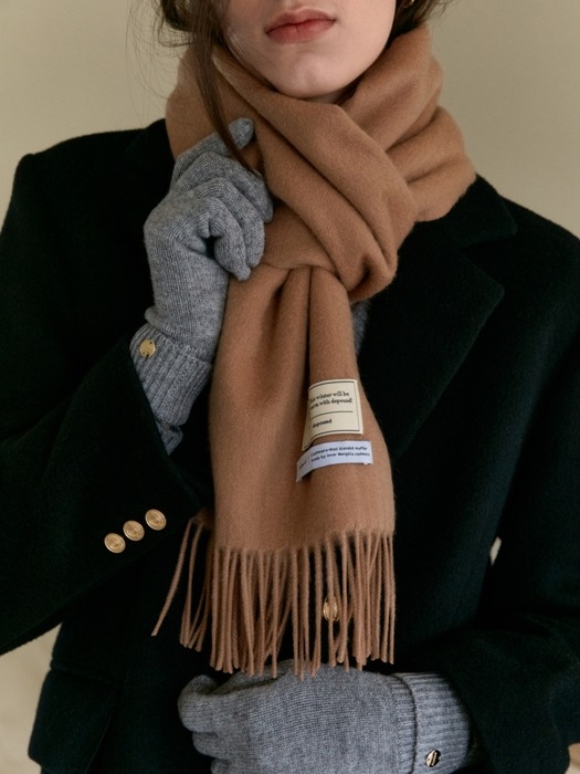 [선물포장] wool knit gloves - gray