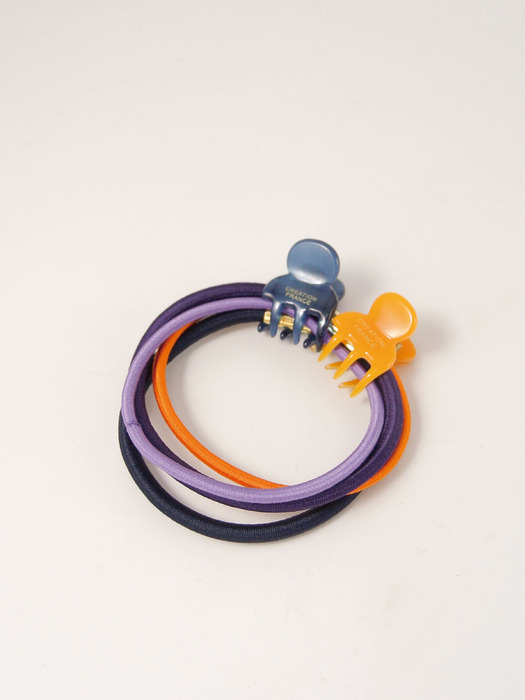 Purple & Tangerine Clips & String Set (2 clips+4 string)