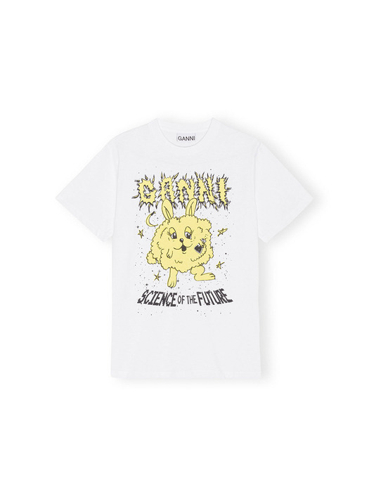 YELLOW RELAXED BUNNY T-SHIRT T3637 151 BRIGHT WHITE
