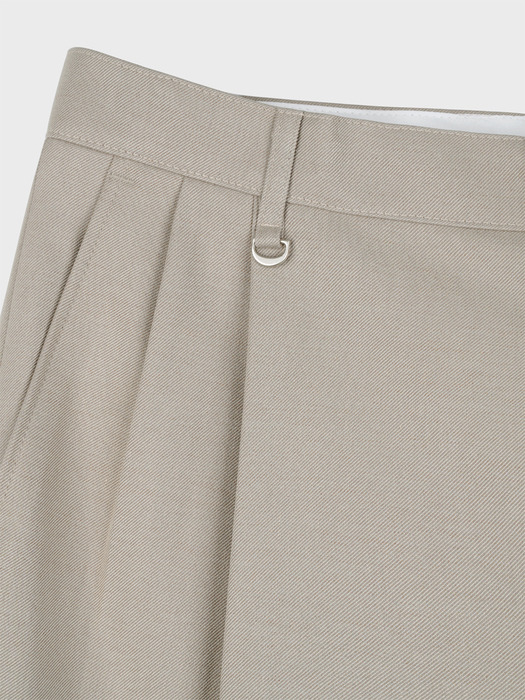 WOOL WIDE NAPPING SLACKS_BEIGE