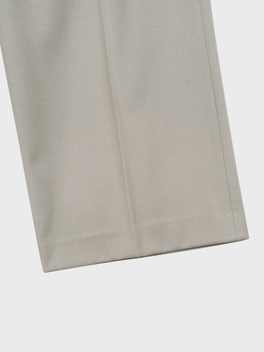 WOOL WIDE NAPPING SLACKS_BEIGE