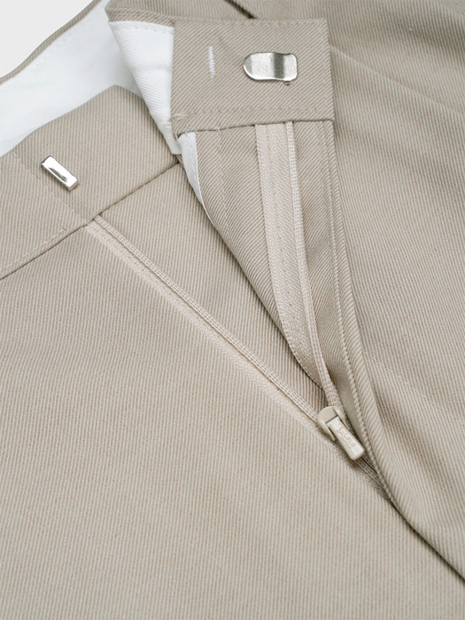 WOOL WIDE NAPPING SLACKS_BEIGE