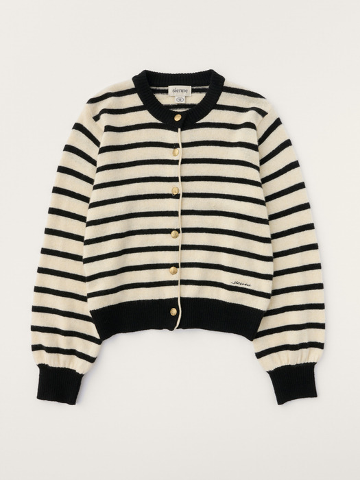 Lyon Stripe Cardigan (Black)